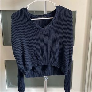 Brandy Melville navy v neck sweater